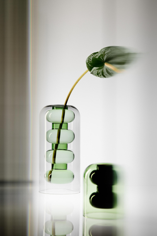 Tom Dixon Bump Tall vaas groen