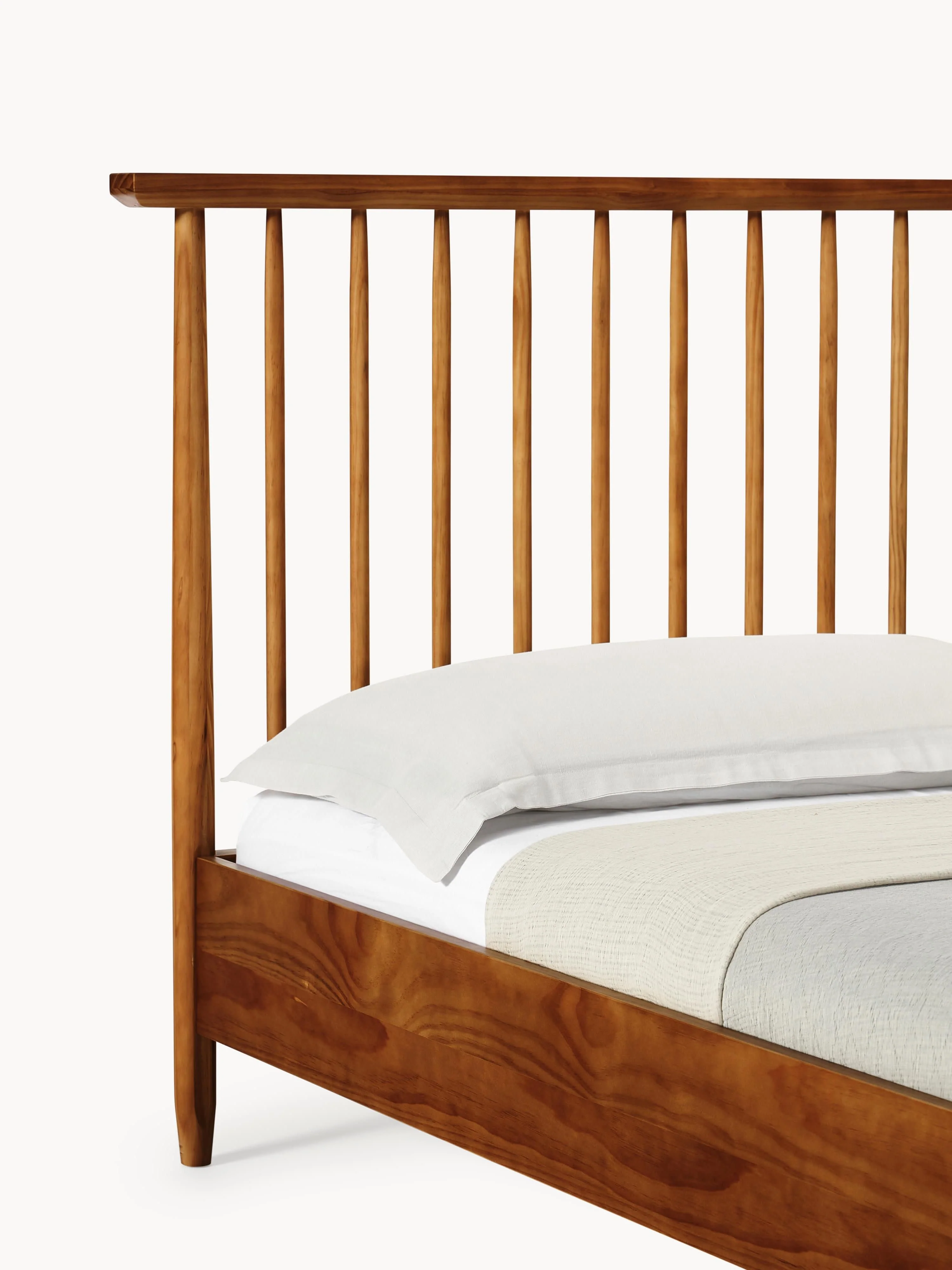 Houten bed Windsor met hoofdeinde van grenenhout