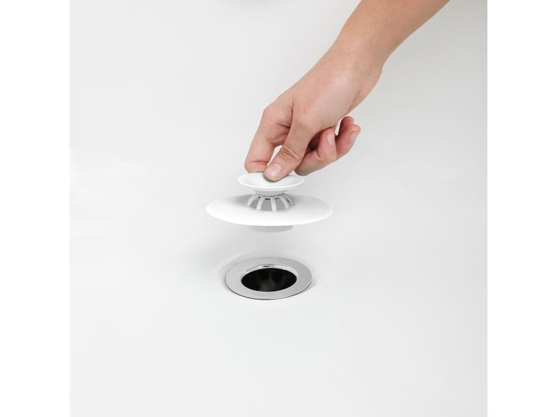 Umbra Waschbeckenstöpsel Flex Weiss Badewannenstöpsel aus Silikon