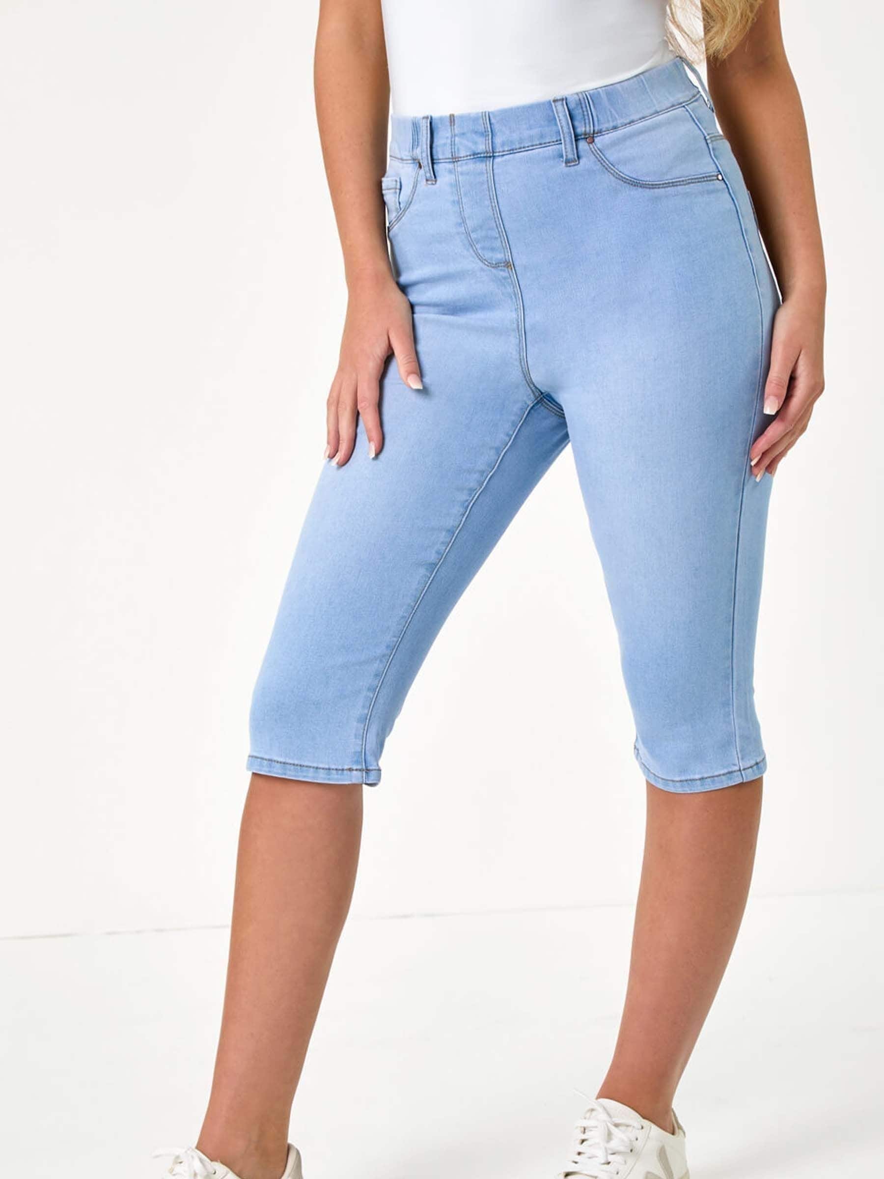 Roman stretchy knielange pedal pusher shorts