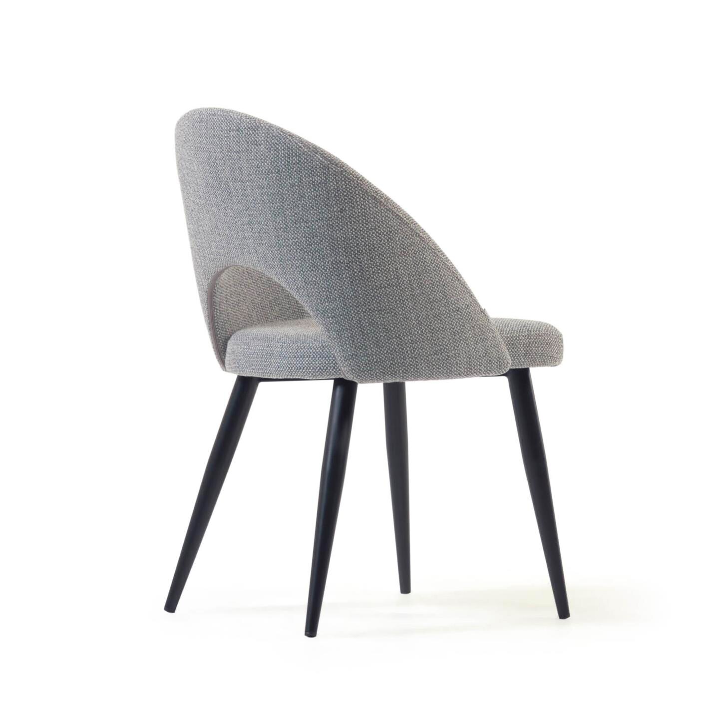 Kave Home Stuhl MAEL grau/mattschwarz