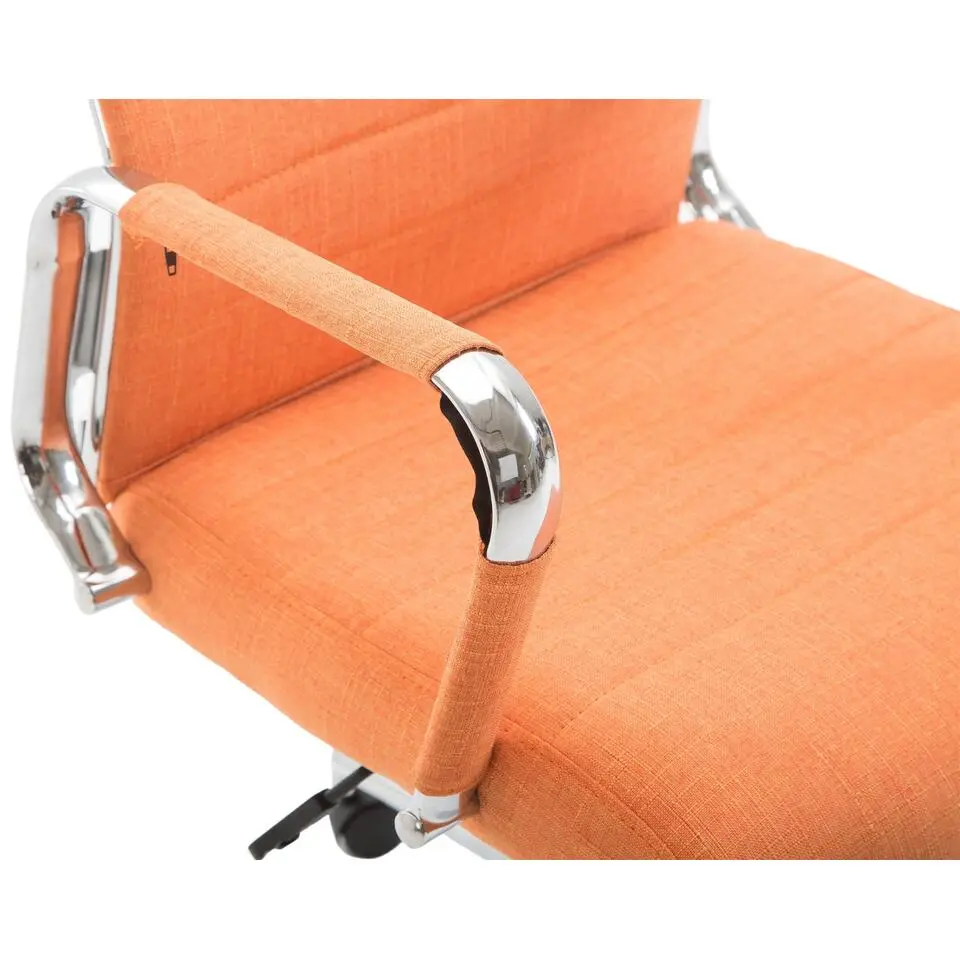 CLP Bureaustoel Kolumbus chroom Frame - Stof - oranje