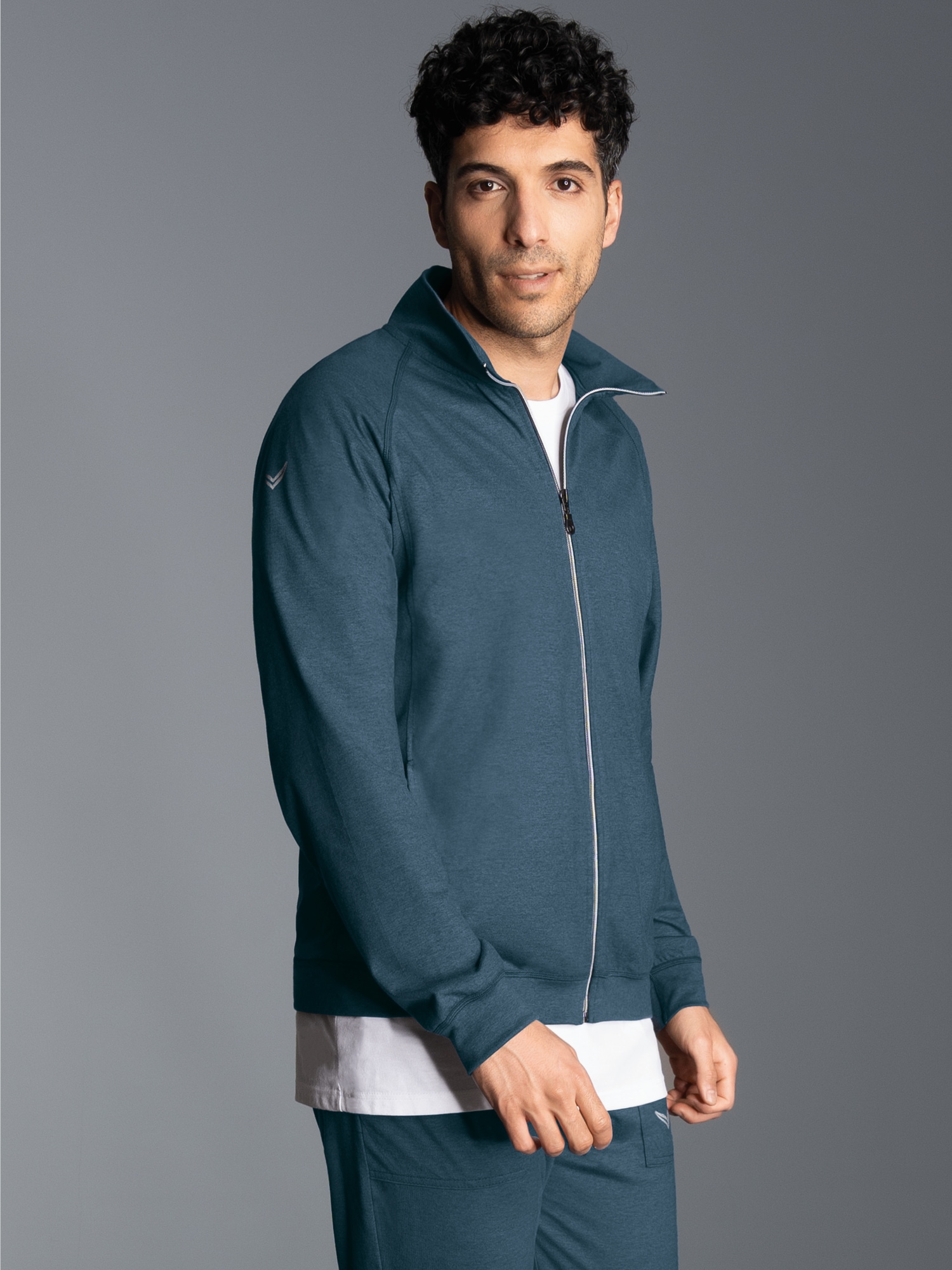 Raglanjacke Jeans-melange