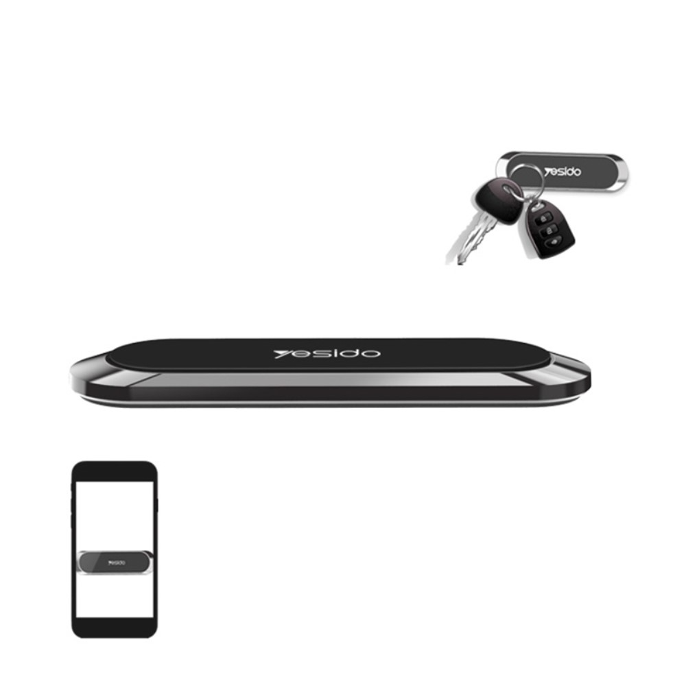 Magnetische Universal Halterung Selbstklebender Halter für Smartphone / Schlüssel / Notizen - Schwarz
