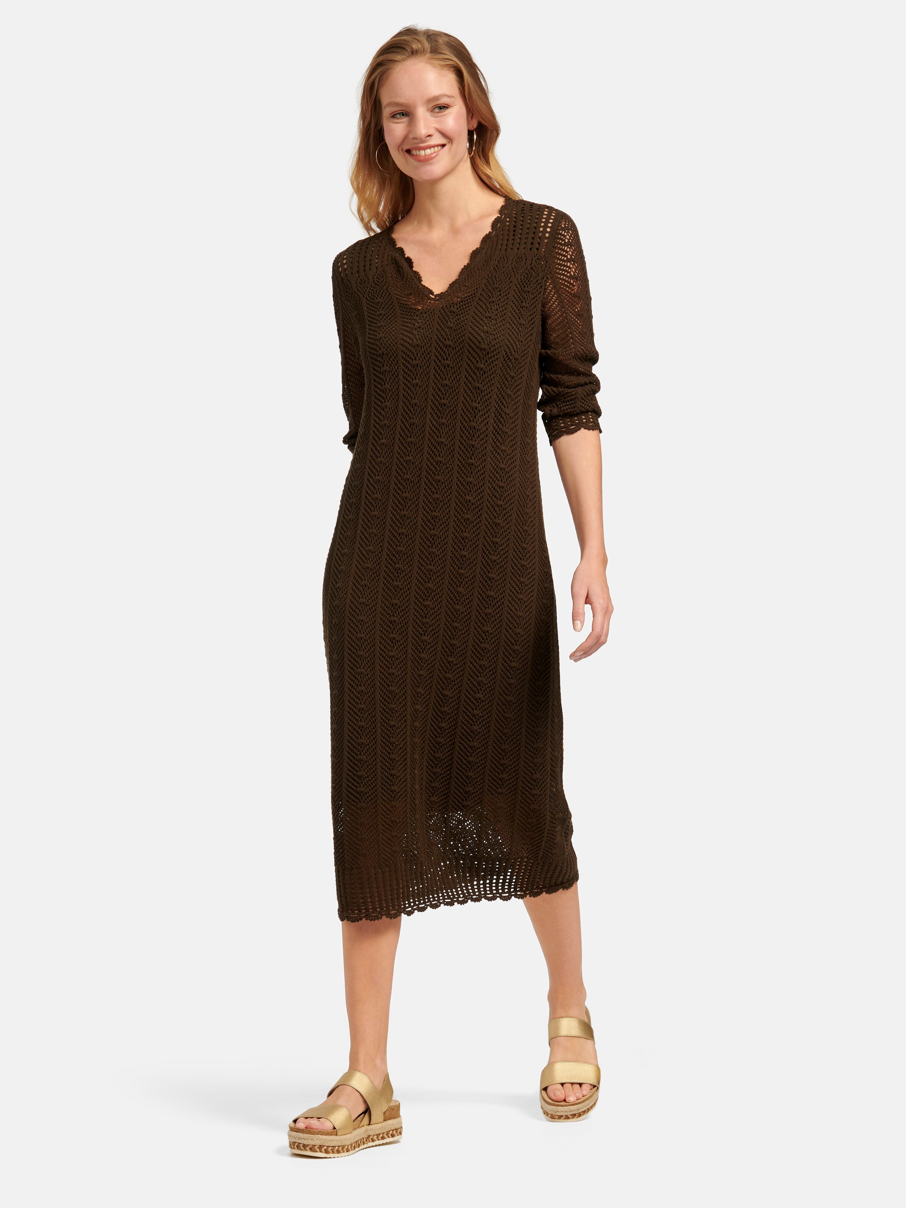 Strickkleid mit 3/4-Arm