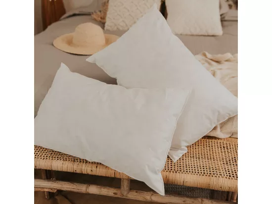 OLYMPE LITERIE | Lot de 2 oreillers 45x70 cm NATURA | Duvet & Plumess
