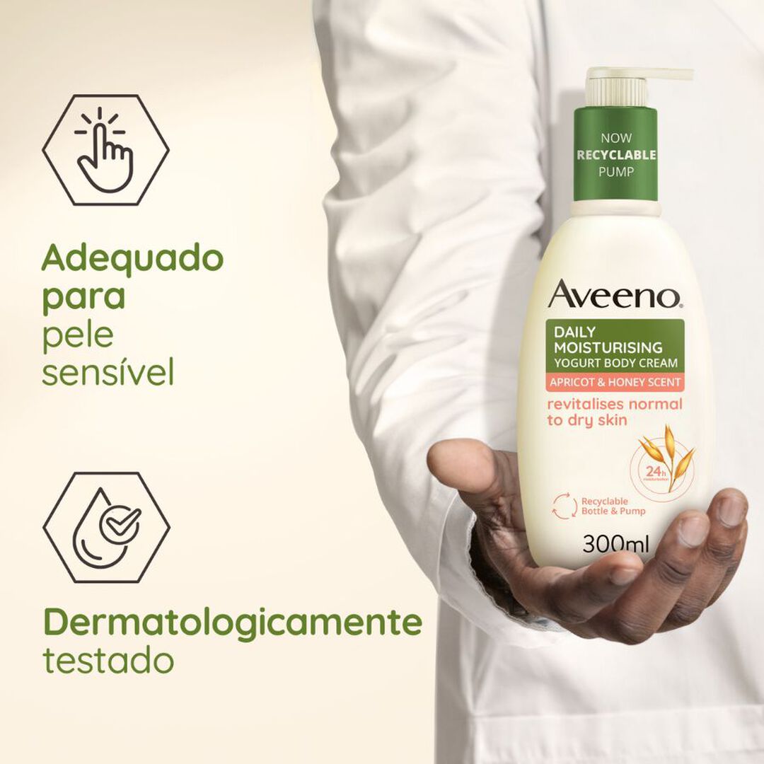 AVEENO  Daily Moisturising - Creme Corporal Iogurte Damasco & Mel - 300ml