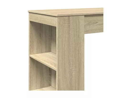 Table de bar avec étagères chêne sonoma bois d'ingénierie
