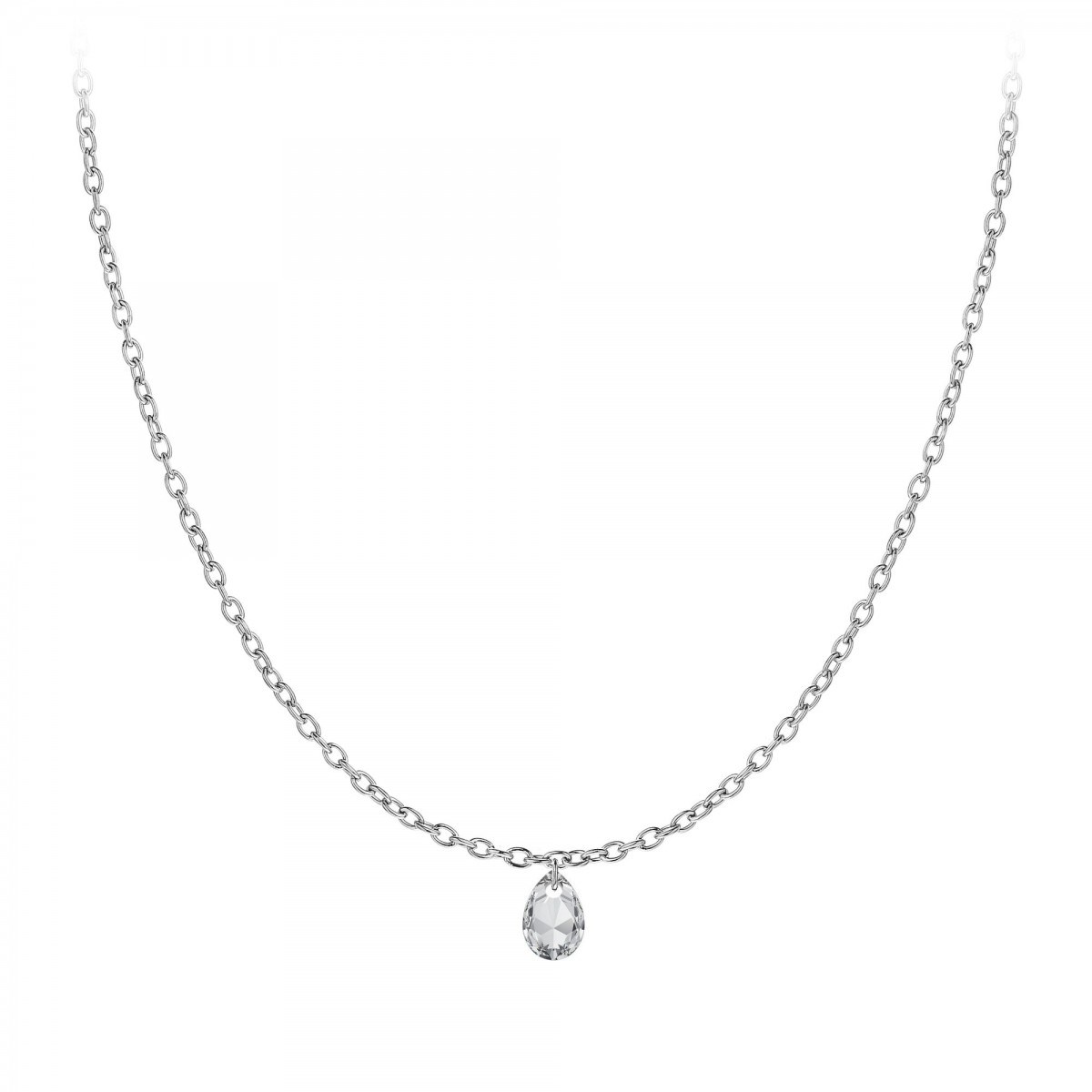 Chaine maille forçat et cristal SC Crystal