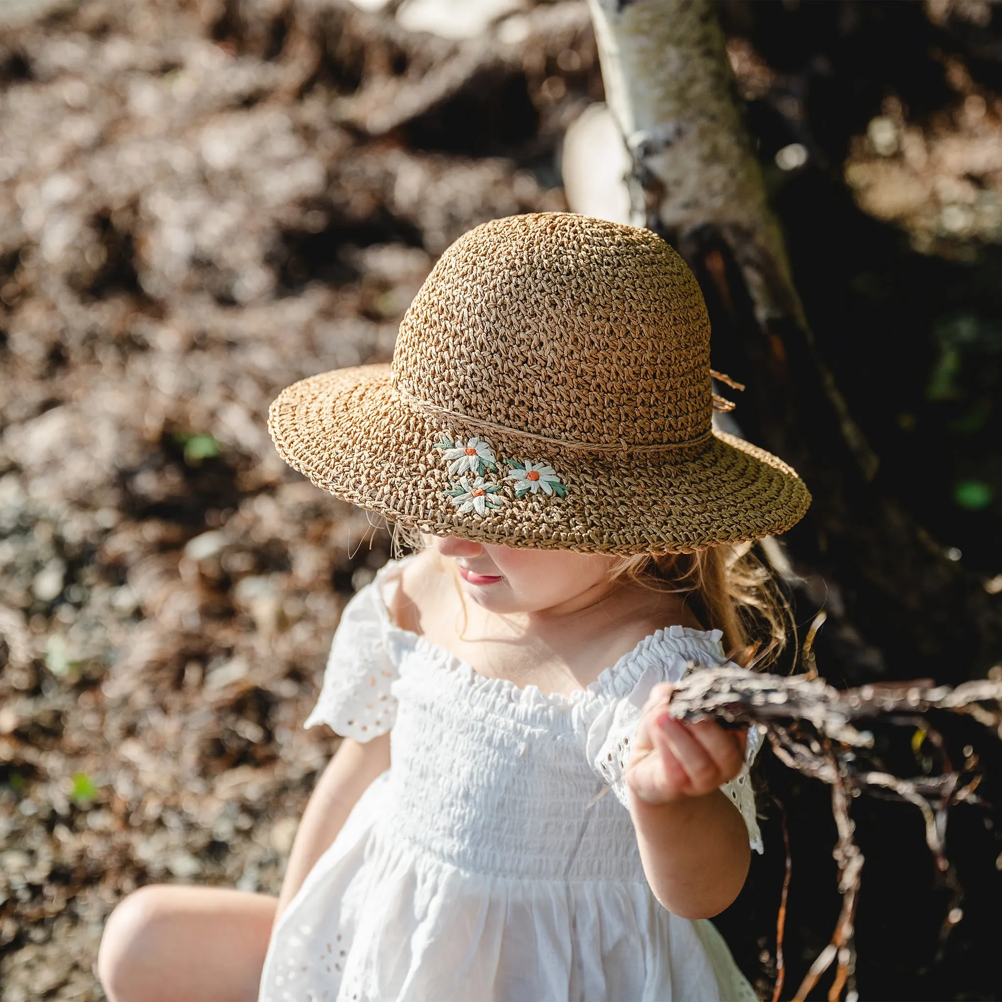 Calikids Chapeau Paille Fleur 9mois-3ans