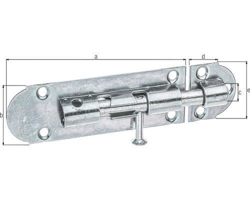 Bout met knop en voorgesneden, opvouwbare lus, 100 x 30 mm, verzinkt, diklaag gepassiveerd