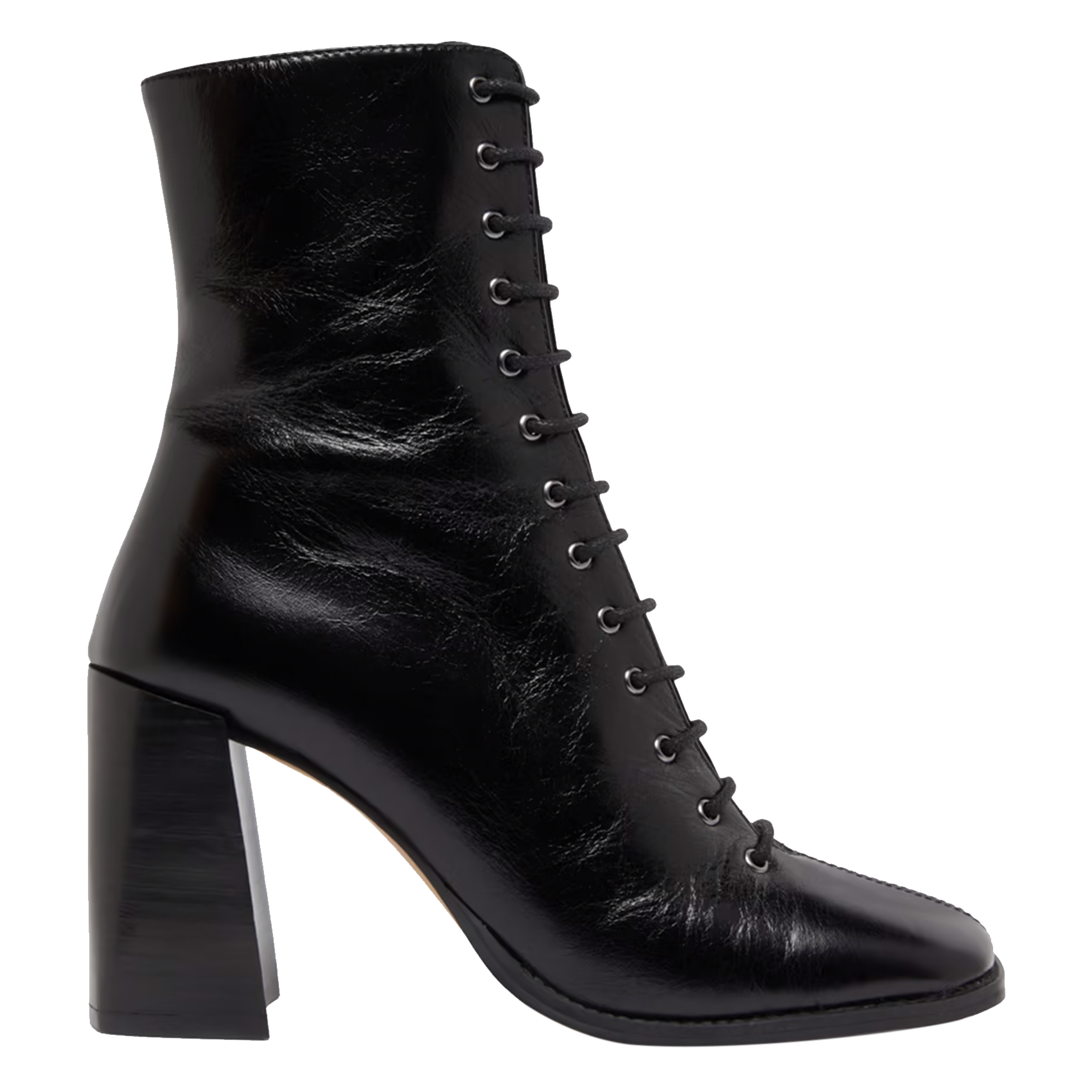 VANDELLE - Bottines lacets à talon | Noir