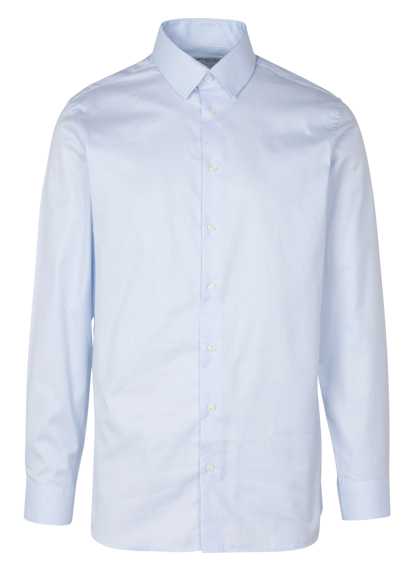 Chemise droite en coton | Bleu