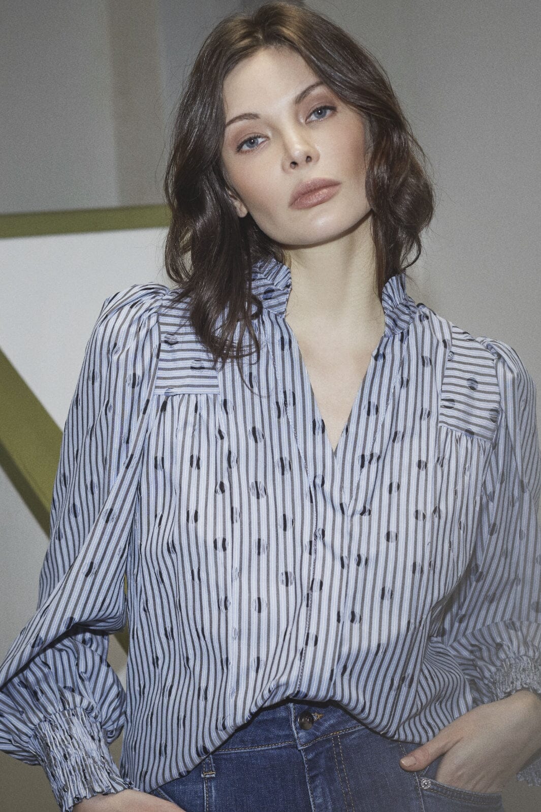 Co´Couture Trixiecc Dot V-Shirt 35871