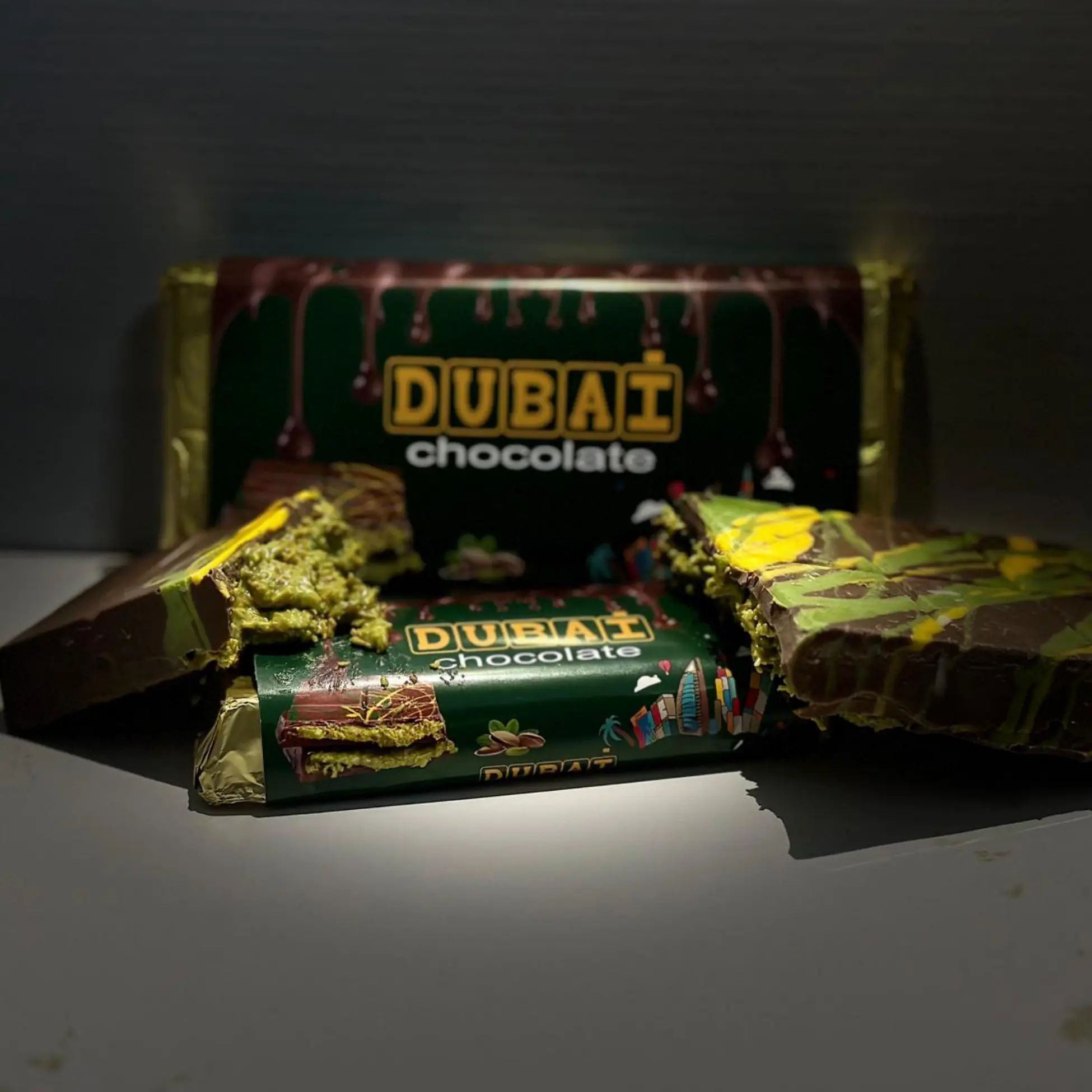 Dubai Schokolade mit Pistazien und Kadayif