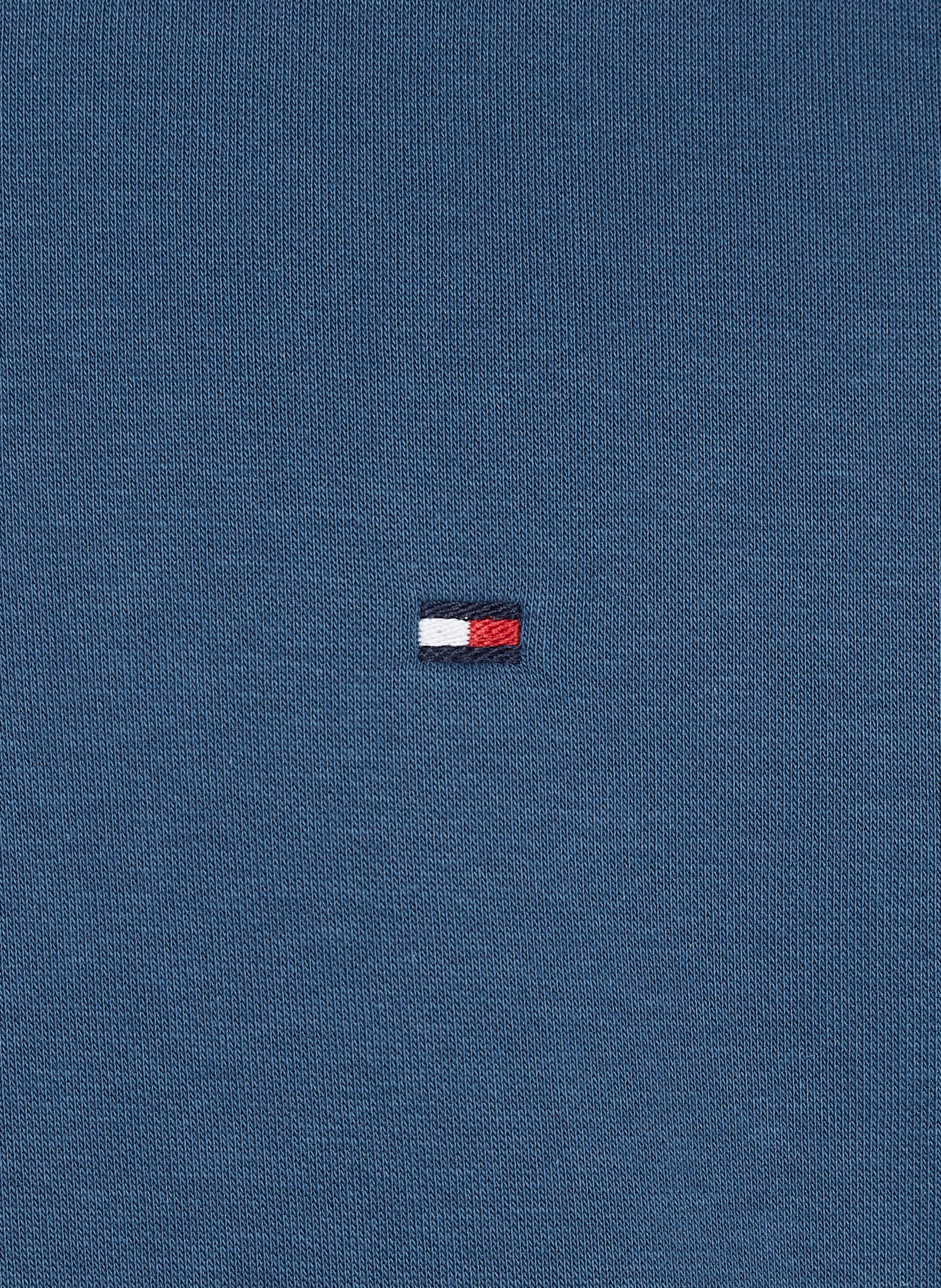 Sweat col rond zippé en coton mélangé | Bleu