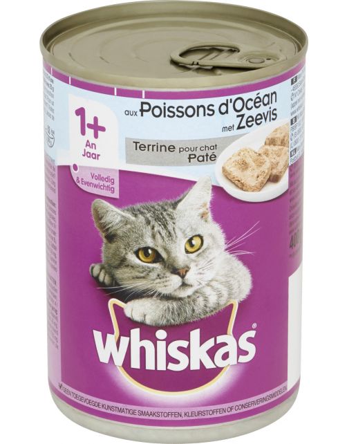 Whiskas Blik Pate - Kattenvoer - Zeevis 400 g