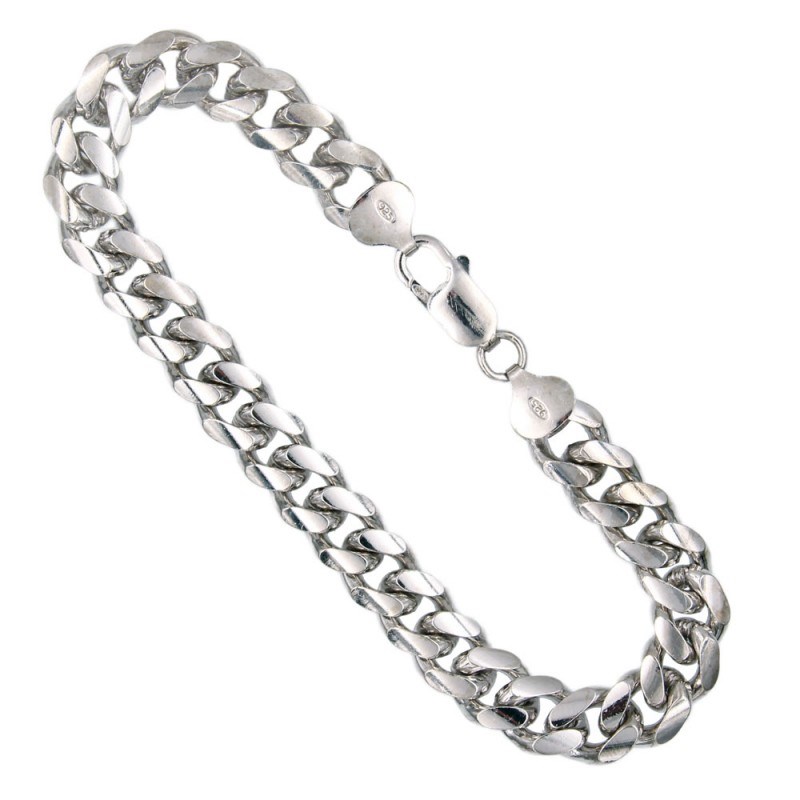 Bracelet Argent Massif 925/000 Maille Cubaine - Homme