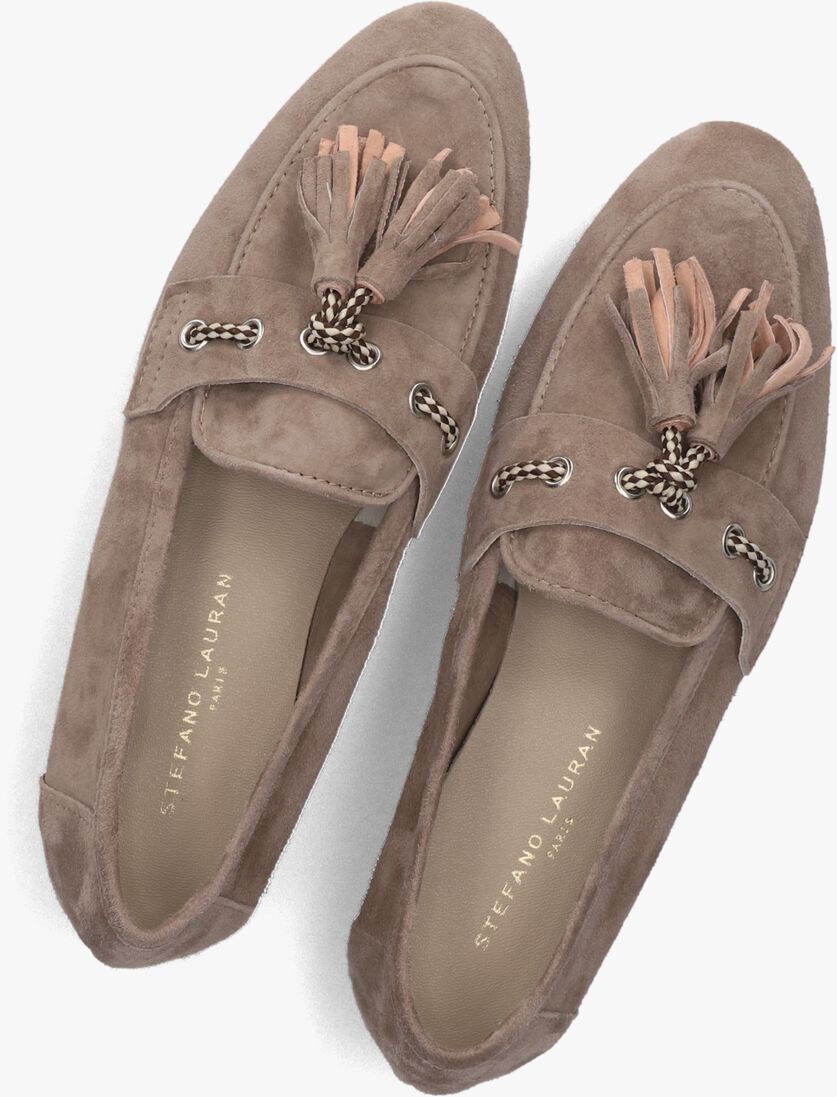 taupe stefano lauran loafers atena