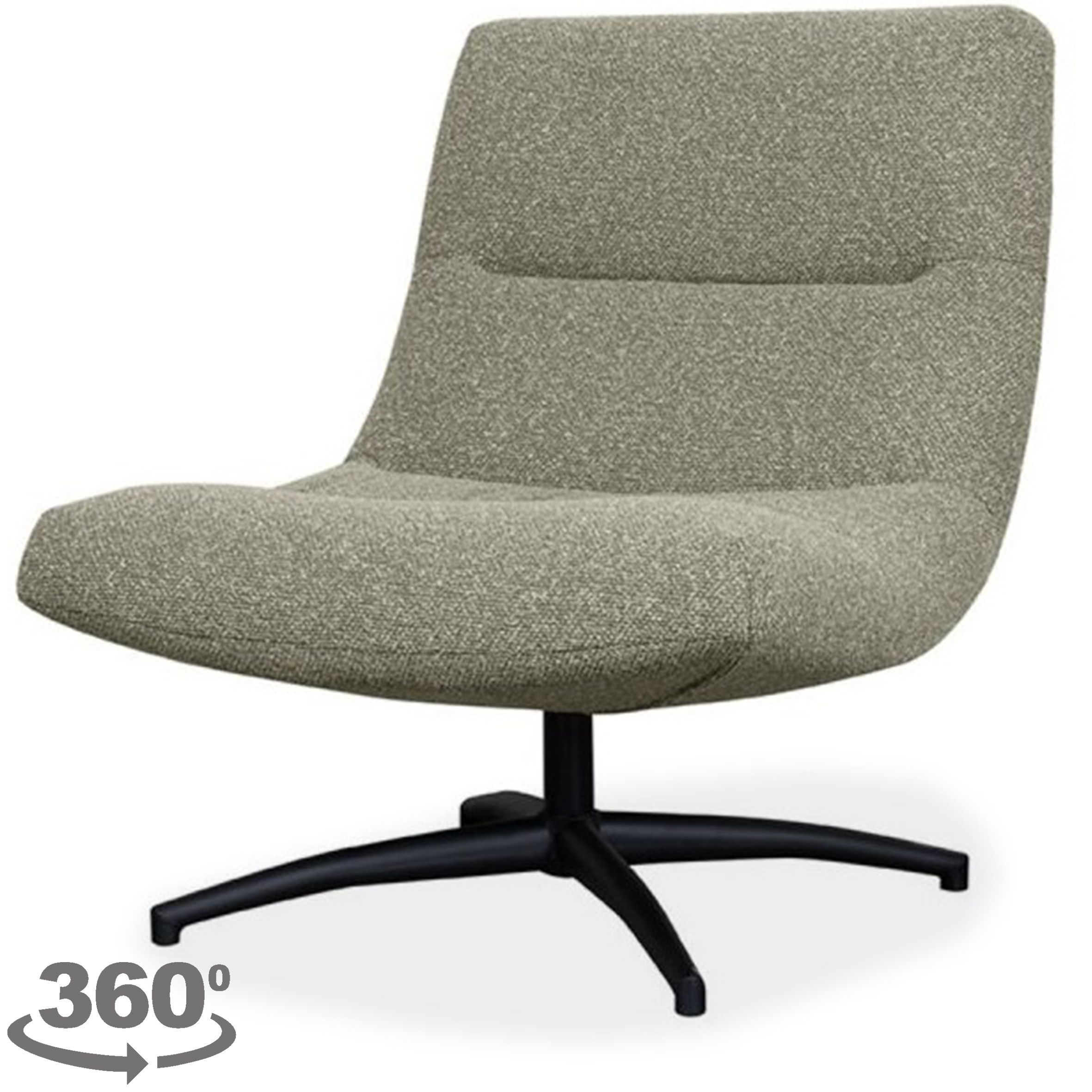 Draaifauteuil Naturel WX-67.003 Calix B77 x D93 x H88 cm
