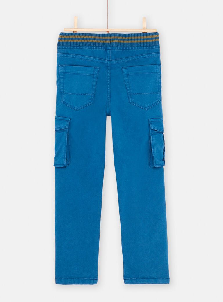 Pantalon cargo bleu garçon