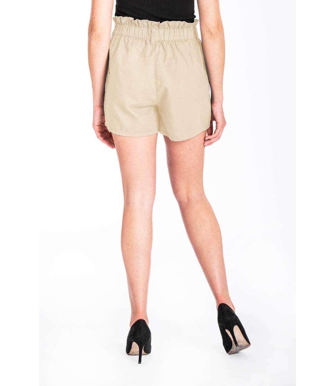 Short en coton lin NEREA rose