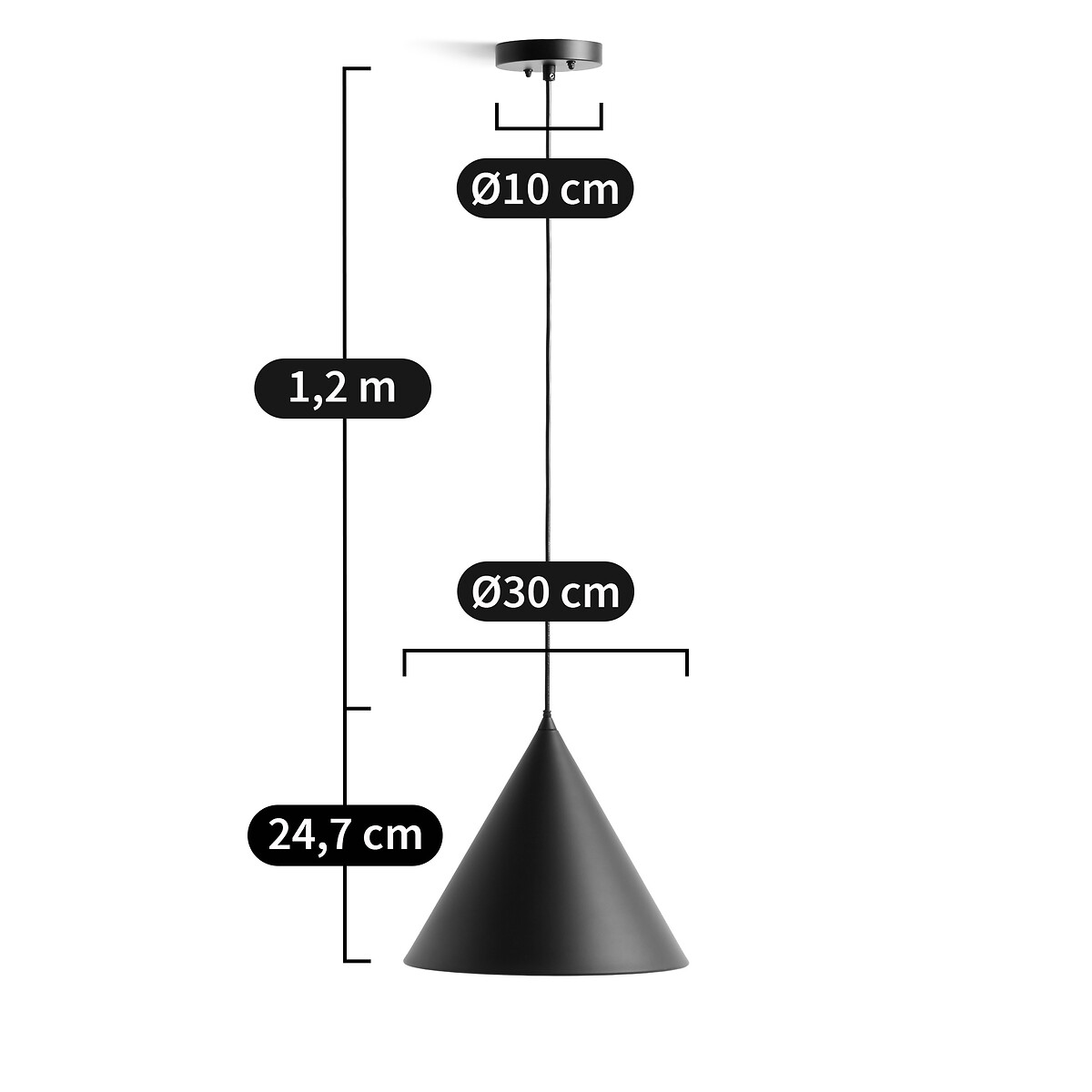 AM.PM<br>Luminária pendente cônica para uso externo, Moke