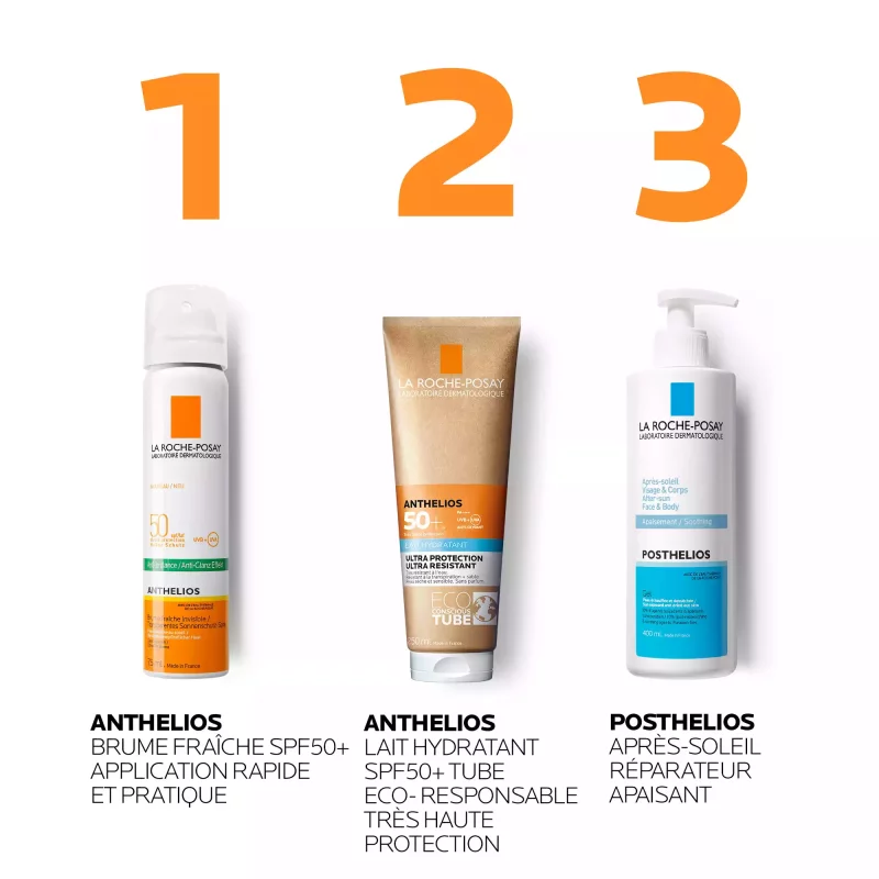 Anthelios Crème Solaire en Brume Fraîche Anti-Brillance Visage SPF50 Avec Parfum - 75ml