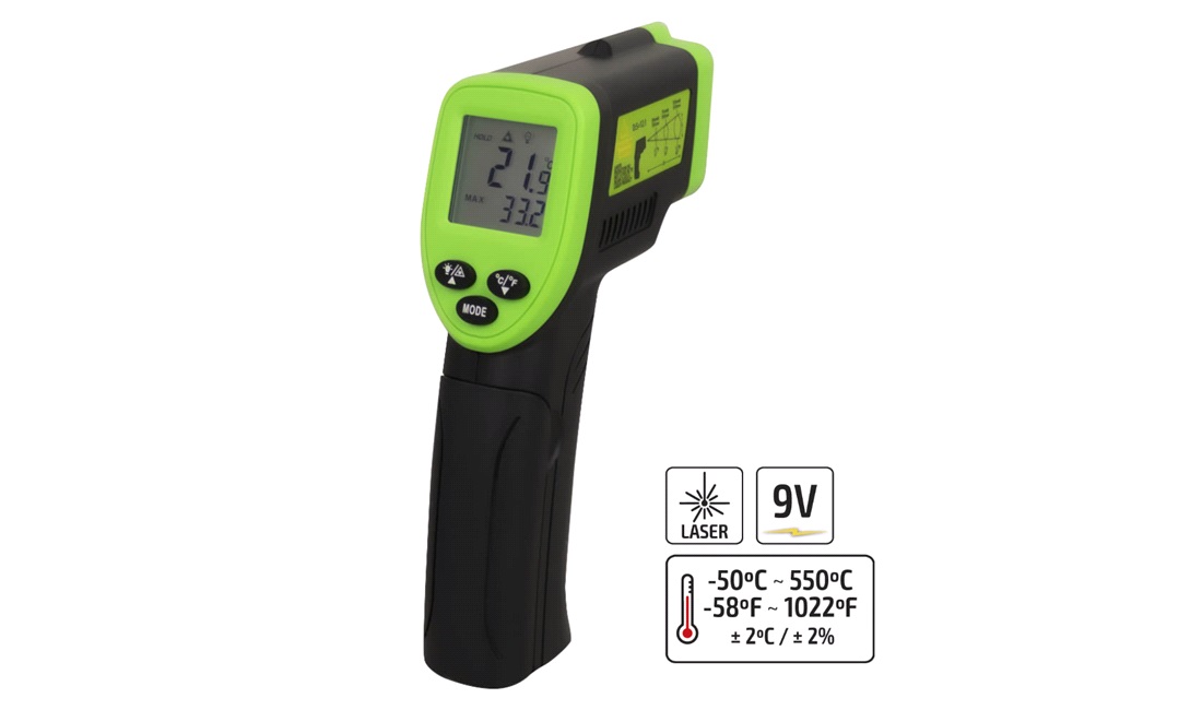 Termometer laser -50 C - 550 C - JBM