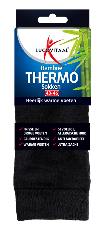 Lucovitaal Thermosok Bamboe 43-46 1paar