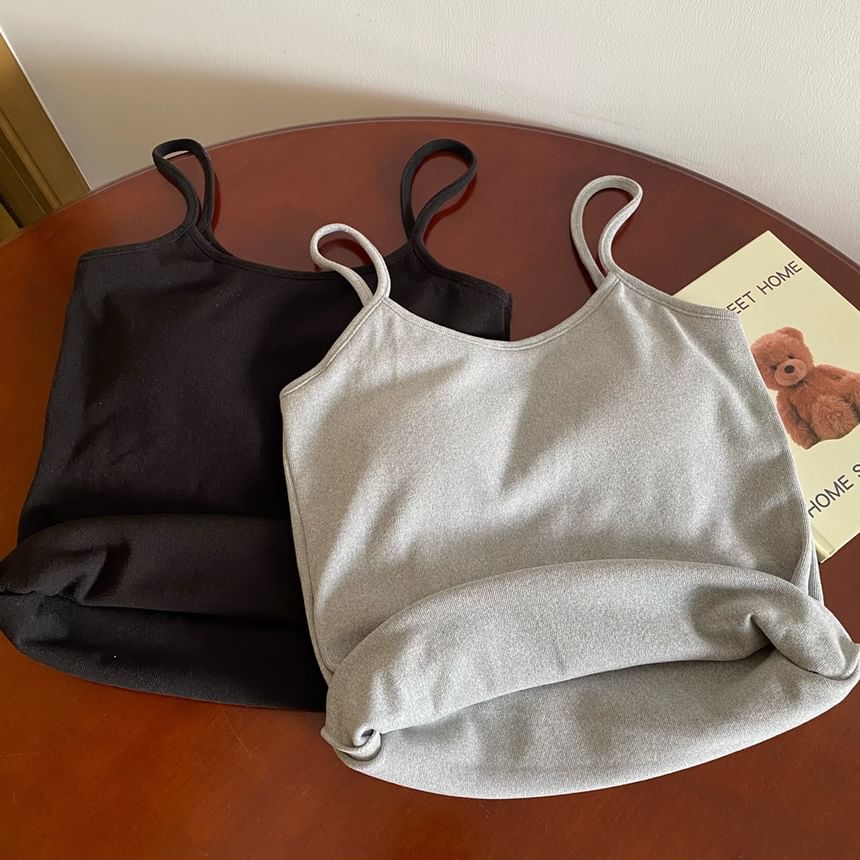 Edise - Effen gewatteerde gebreide crop top