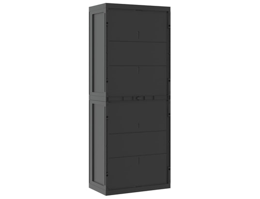 VIDAXL - Armoire de rangement d'extérieur noir 65x37x165 cm pp