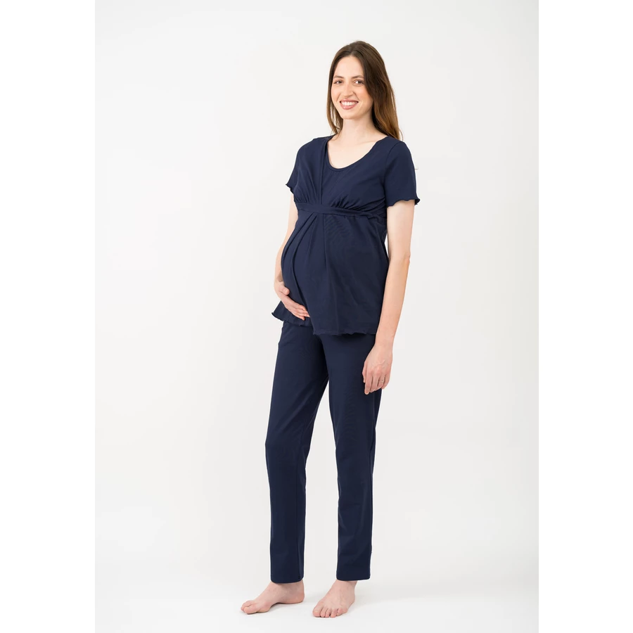 Cool Mama Umstands- und Still-Pyjama 2 in 1 Dunkelblau