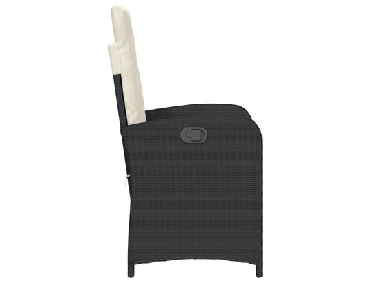 VIDAXL - Chaises inclinables de jardin lot de 2 et coussins noir roti...