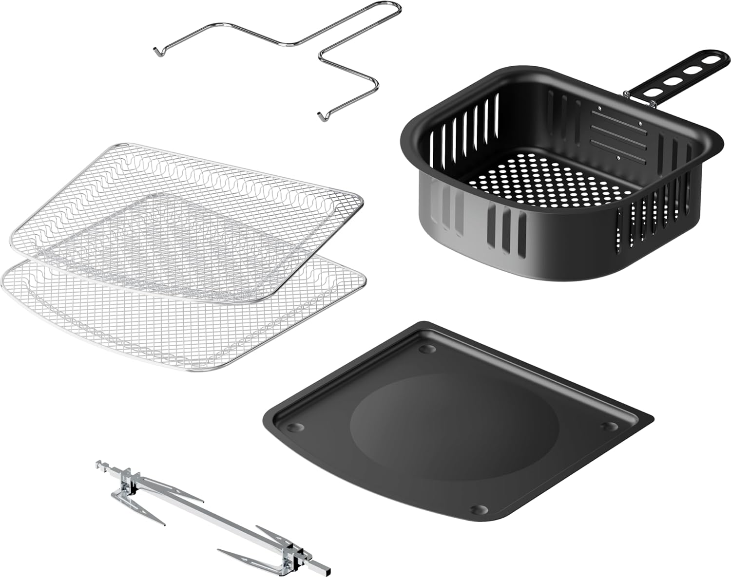 AEG Heißluftfritteuse XXL AAF12B 8000 - Multi-Combo, 12L Fassungsvermögen, 5 Kochmodi, LED-Display, spülmaschinenfest, 1800W, Schwarz, inkl. Spieß- und Dörrfunktion