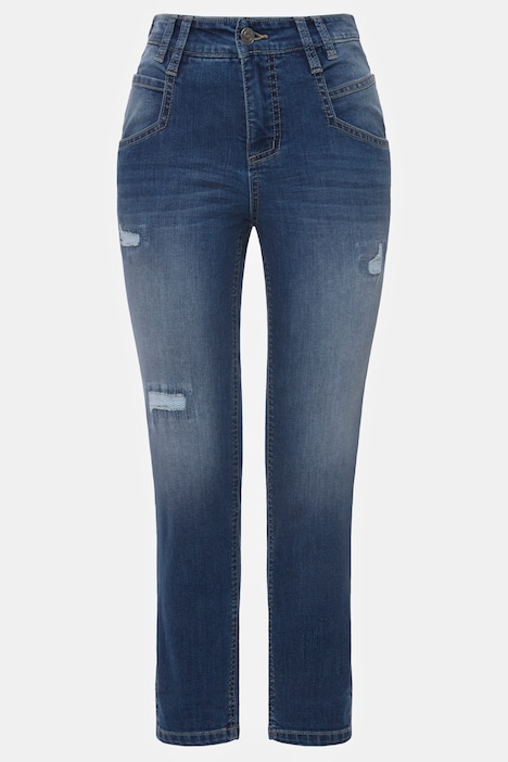 7/8-Jeans, Slim Fit, Destroy Look, 5-Pocket