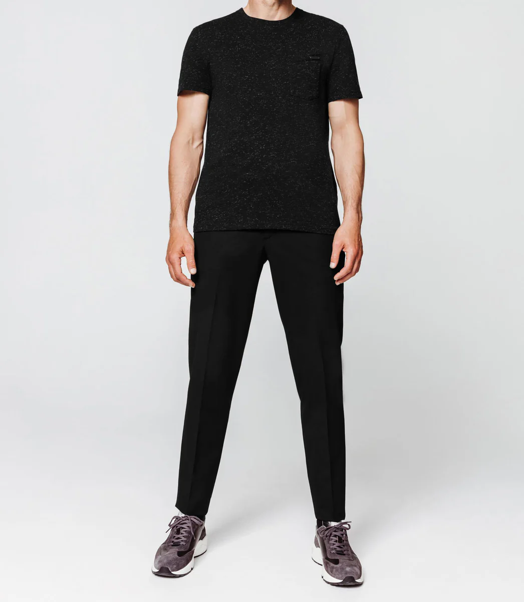 T-shirt coton mouliné noir