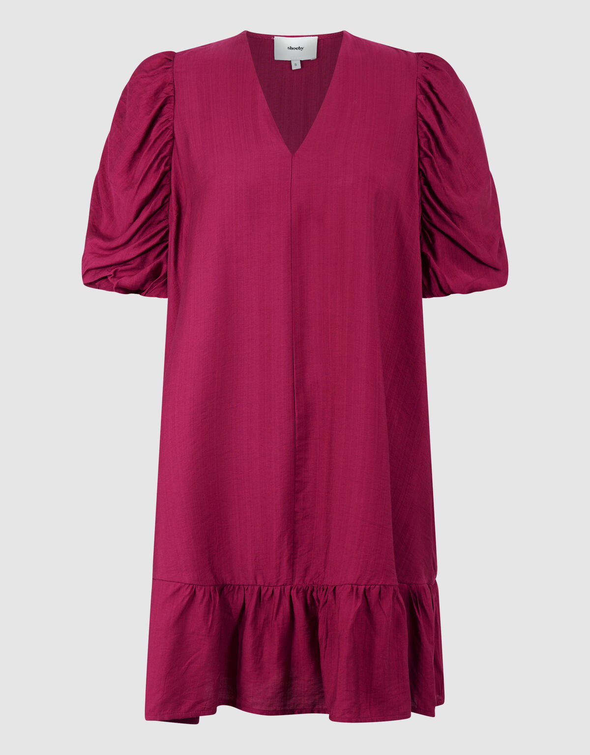 Puffy Sleeve Mini Jurk Paars
