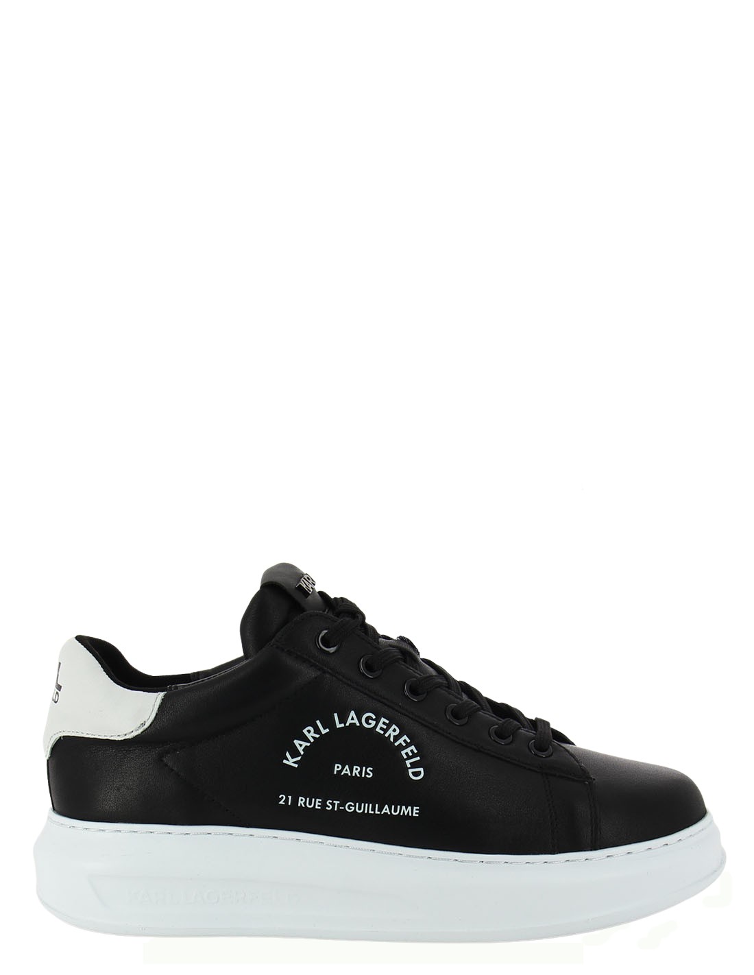 karl lagerfeld baskets de ville homme kapri mens maison karl lace cuir noir/blanc