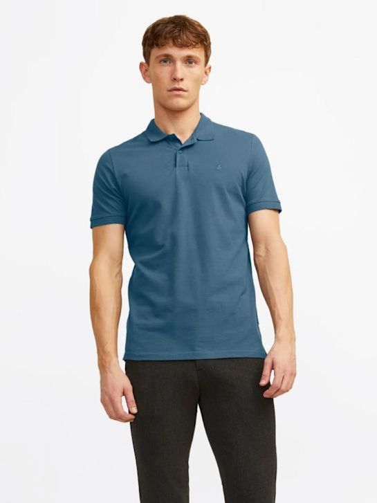 JACK & JONES Polo-Shirt Blau