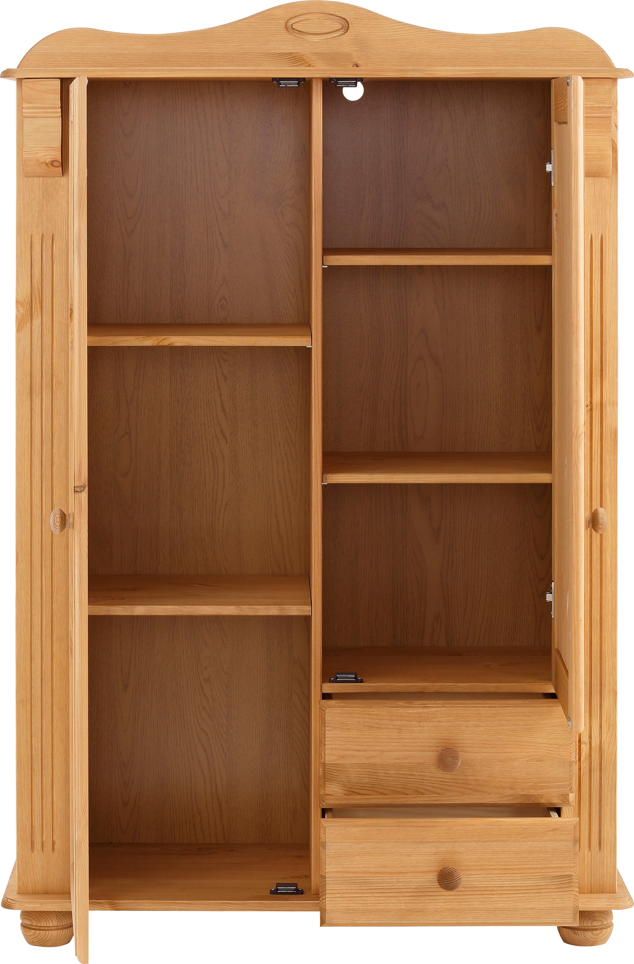 Home affaire Highboard »Adele« Stauraumschrank, 2-türig, Höhe 135 cm, aus massiver Kiefer, FSC®