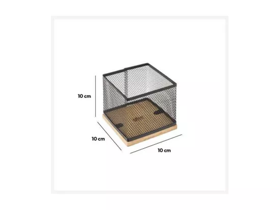 Organiseur de Bureau Pot à crayons en métal et bambou modèle Havi