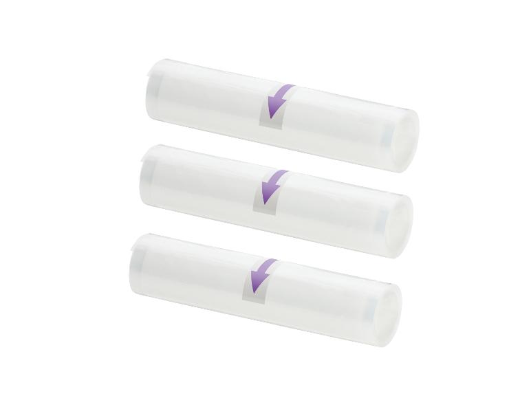 Set van 3 rollen vacumeerfolie smal