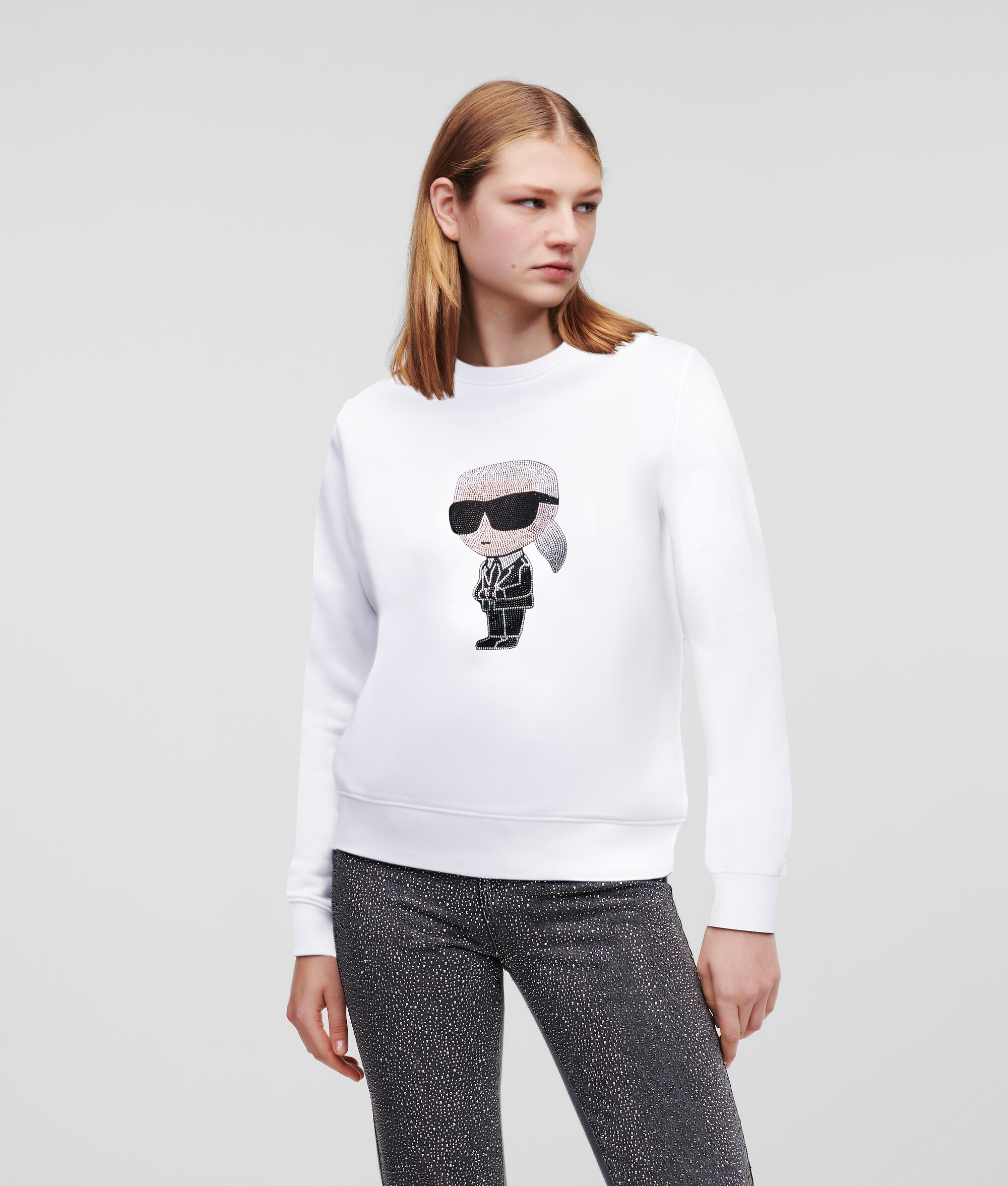 SWEAT-SHIRT KARL KARL IKONIK À STRASS