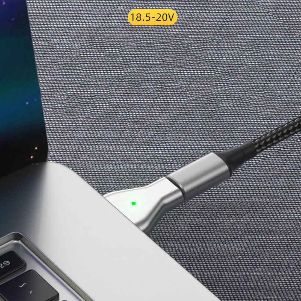 (5A/20V) MagSafe 2 auf USB C Lade Adapter mit Lichtindikator für MacBook Pro / Air - Silber