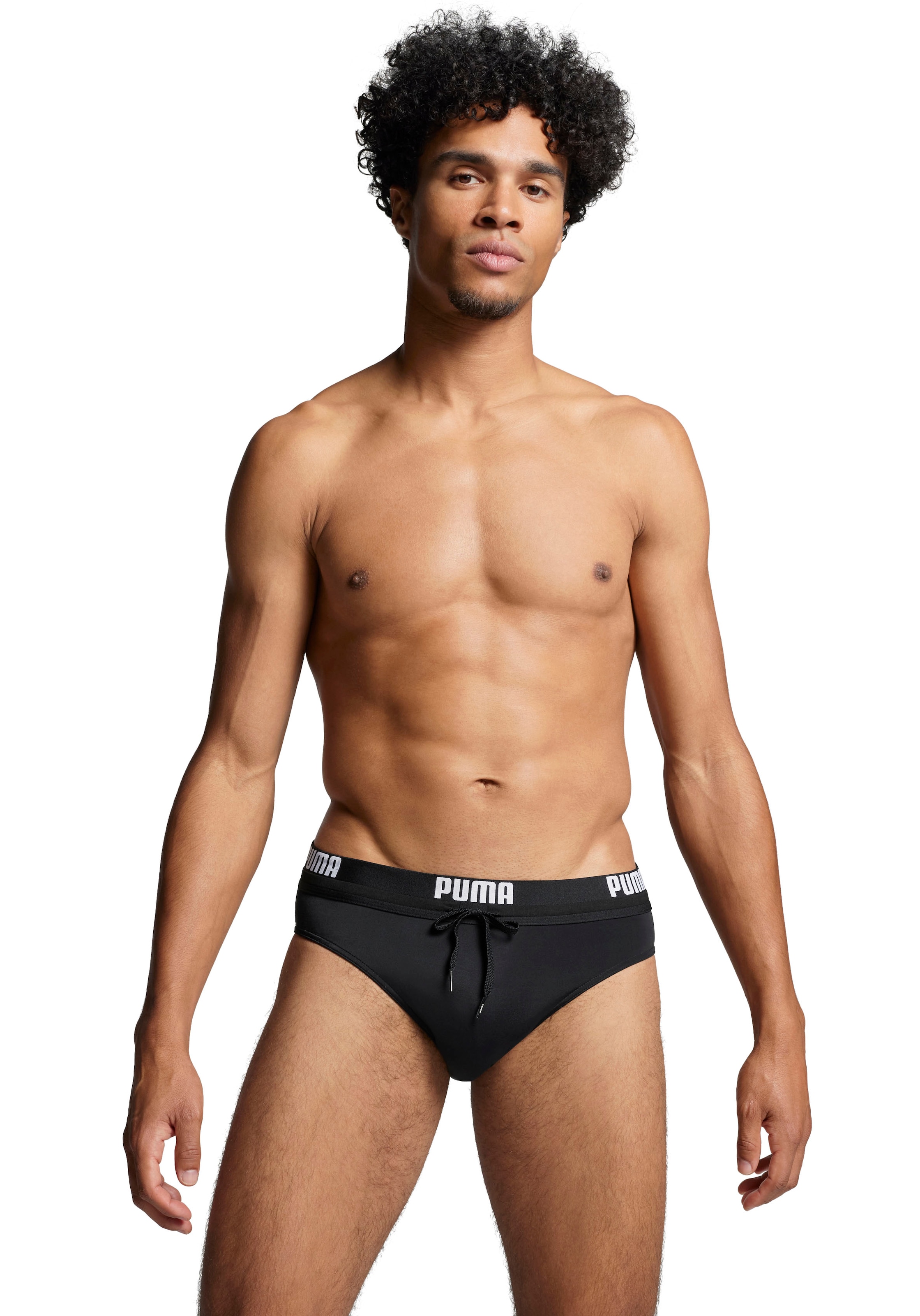 PUMA Badeslip »PUMA SWIM MEN LOGO SWIM BRIEF«, mit elastischem Logobund