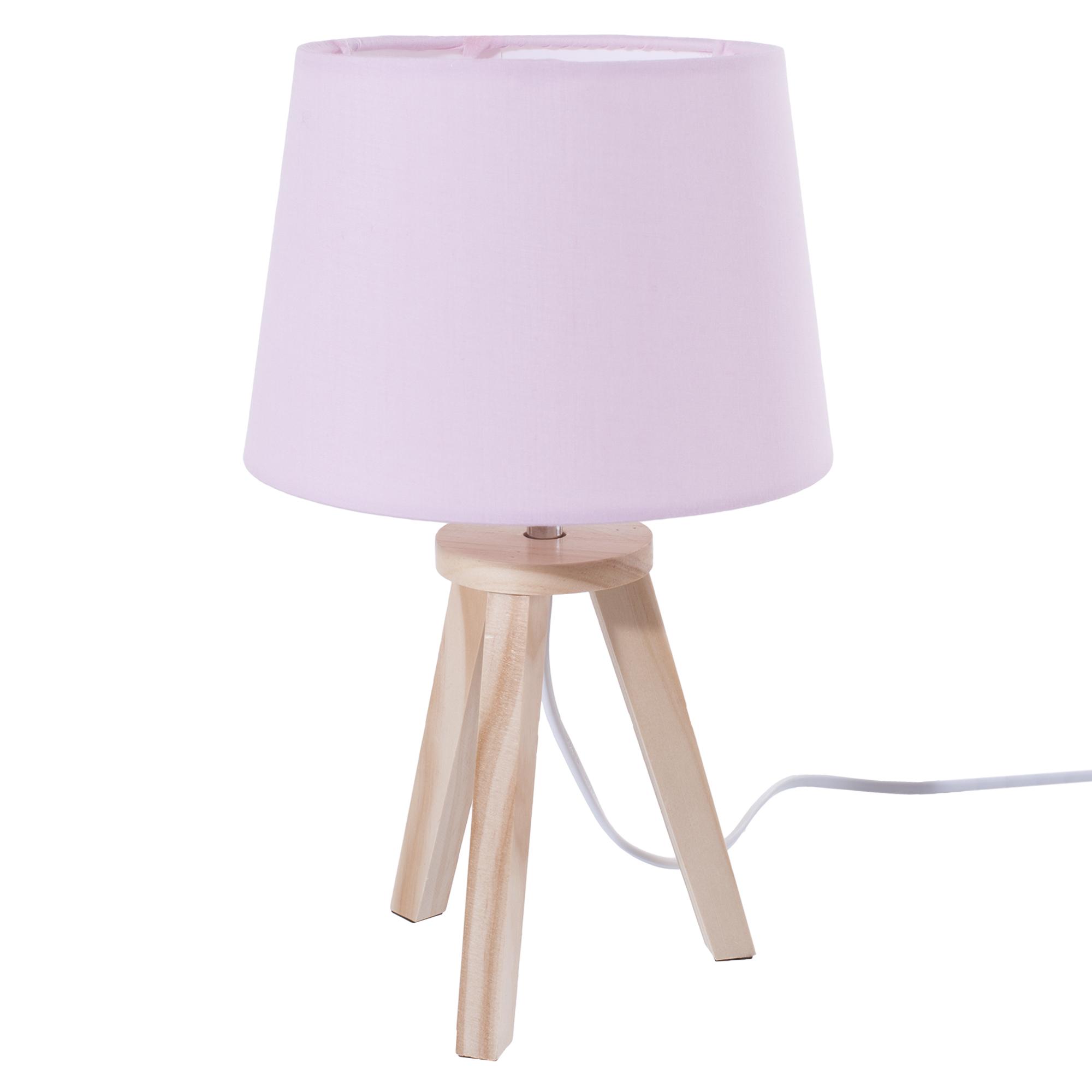 LAMPE 3 PIEDS BOIS ROSE