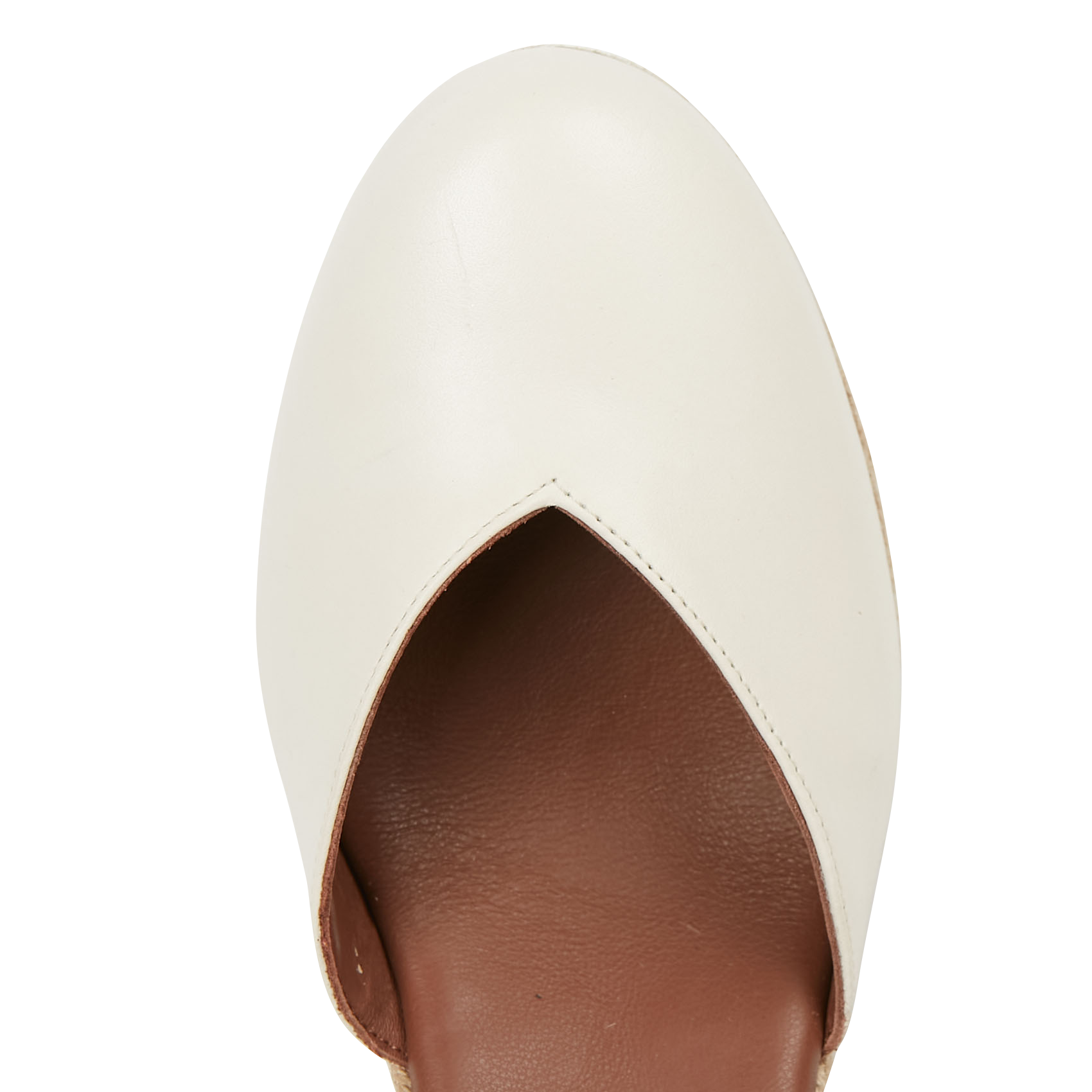 CLARA - Espadrilles compensées en cuir | Blanc