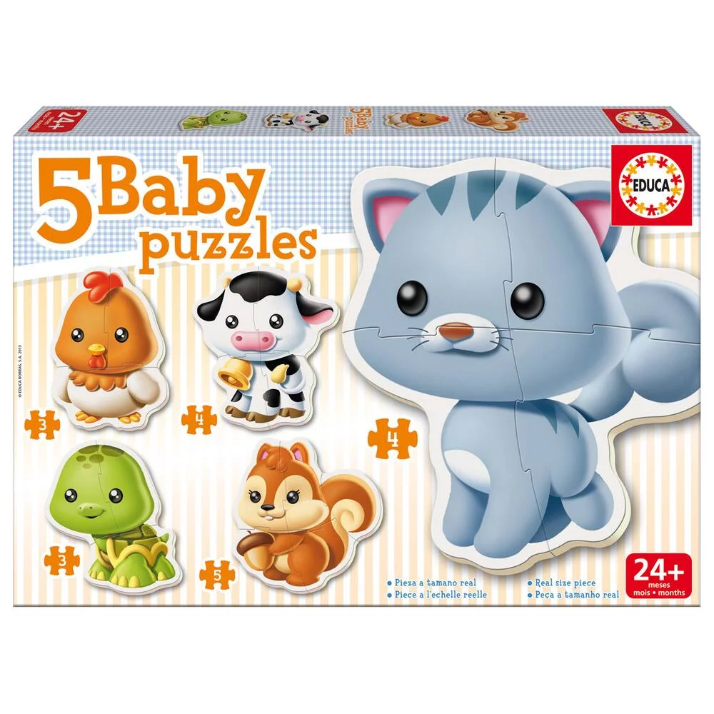 5 PUZZLES EVOLUTIF BABY ANIMAUX