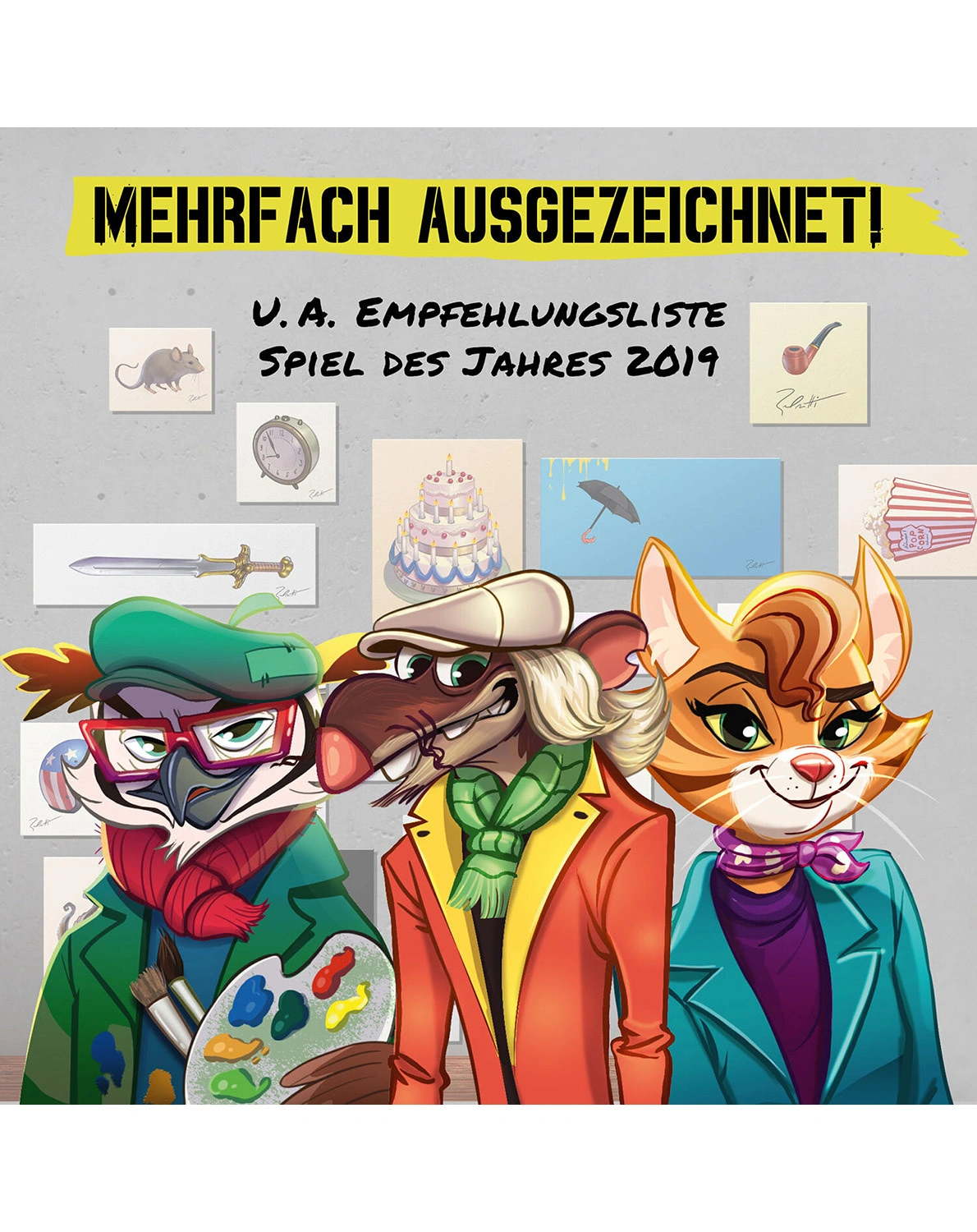 Gesellschaftsspiel BELRATTI - IST DAS KUNST ODER KANN DAS WEG? in bunt